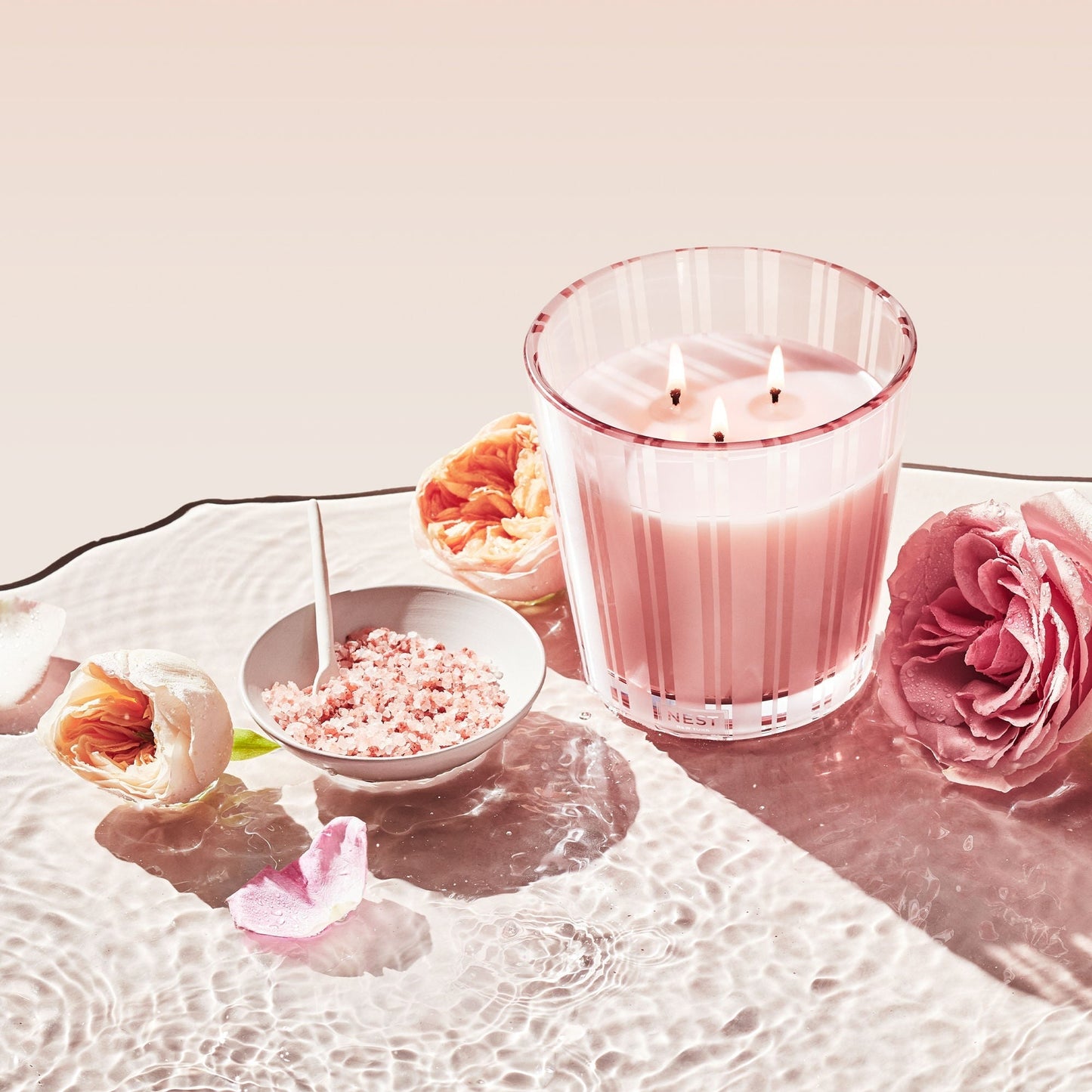 Himalayan Salt and Rosewater Candle