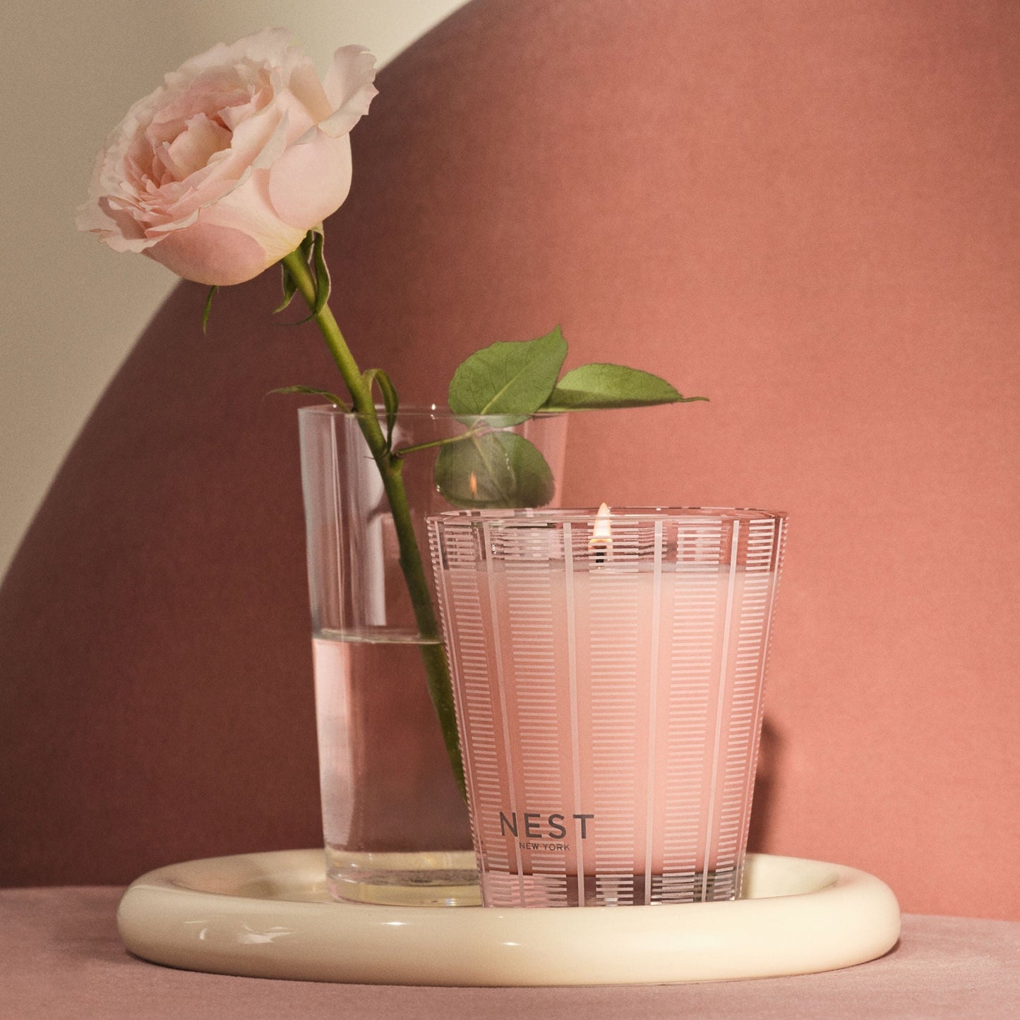 Himalayan Salt and Rosewater Candle