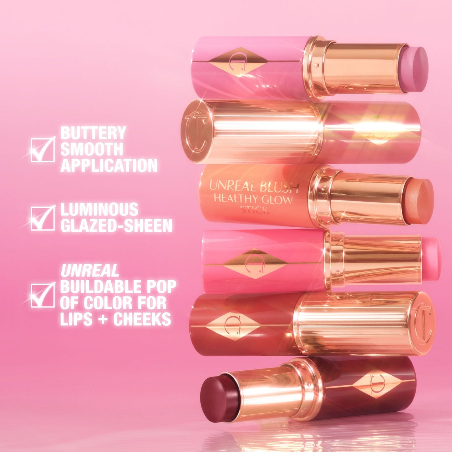 Unreal Lip + Cheek Glow Blush Stick